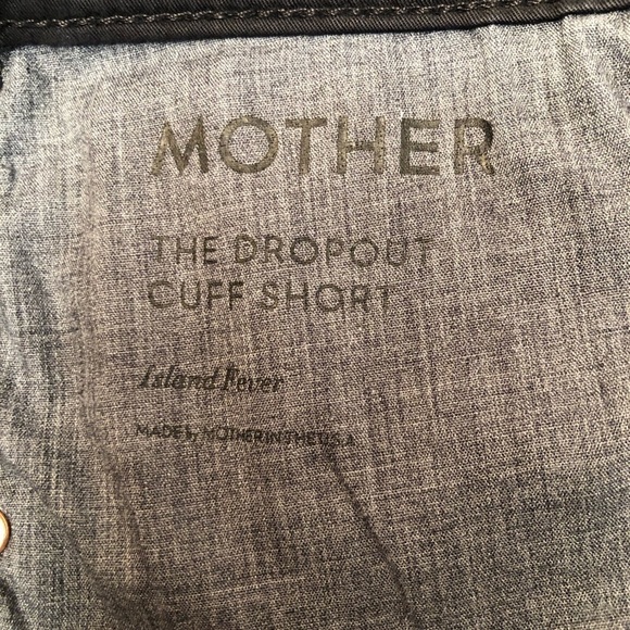 Mother The Dropout Cuff Short Island Fever Black Size 24 - Picture 7 of 16